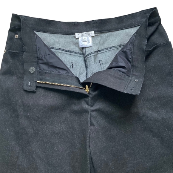 SOLD St John Sport Mary Gray Black denim stretch straight high rise pants casual - Picture 11 of 16
